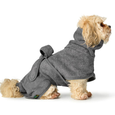 honden badjas grijze badjas hond hondenbadjas