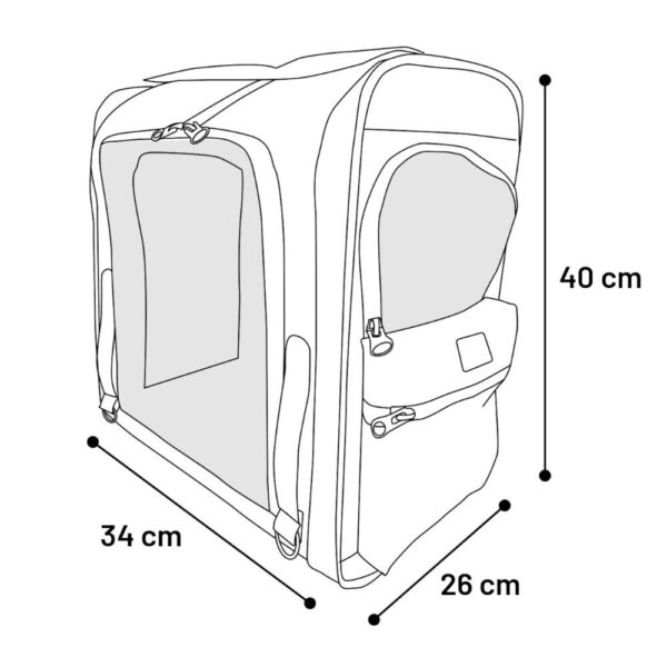 Hondenrugzak 10 kg - Metalen frame - Afbeelding 8