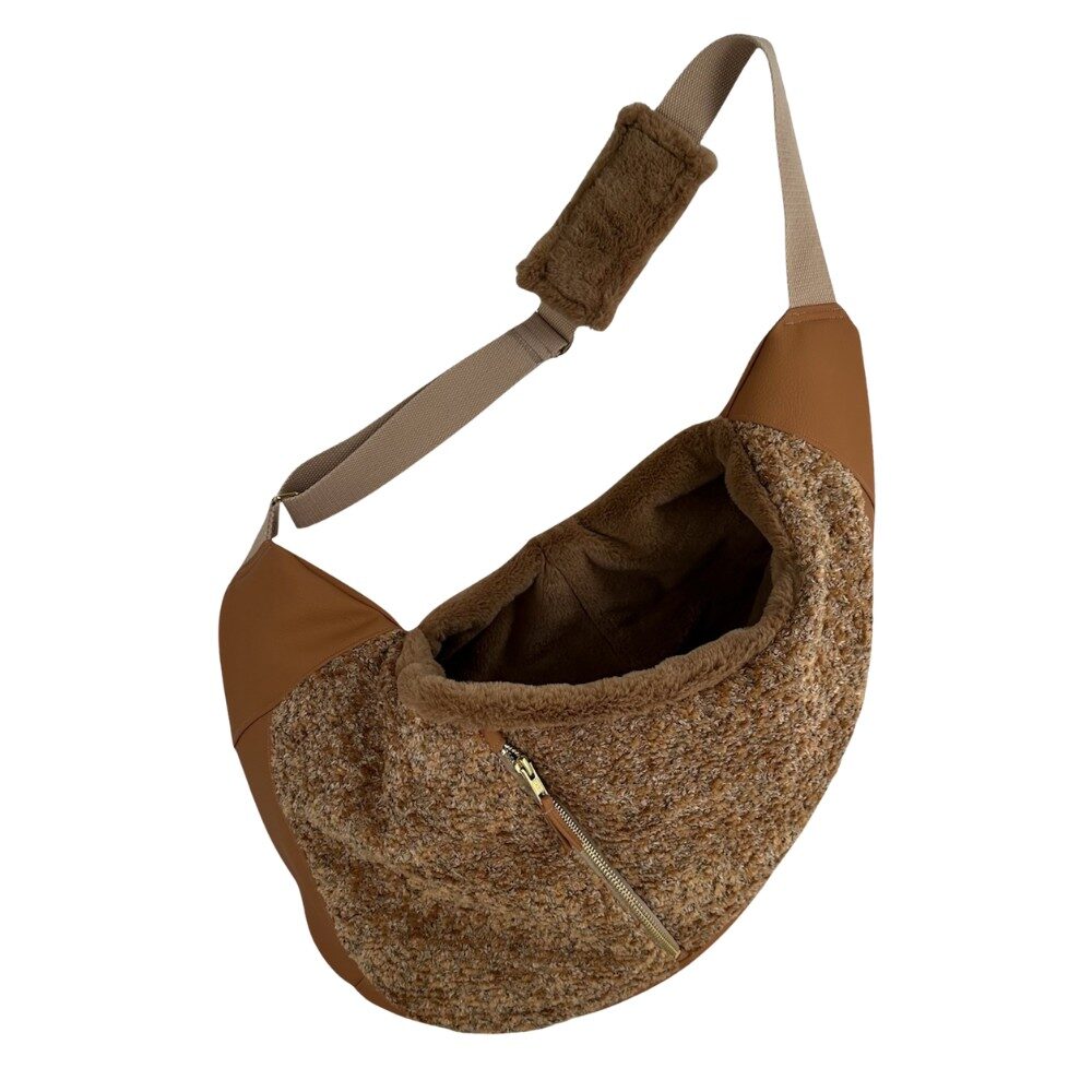 Draagzak Hond Curl Cognac 2 Draagzak Hond Curl Cognac - Afbeelding 2