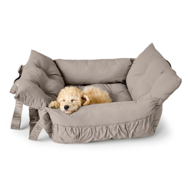 Hondenmand Auto Beige