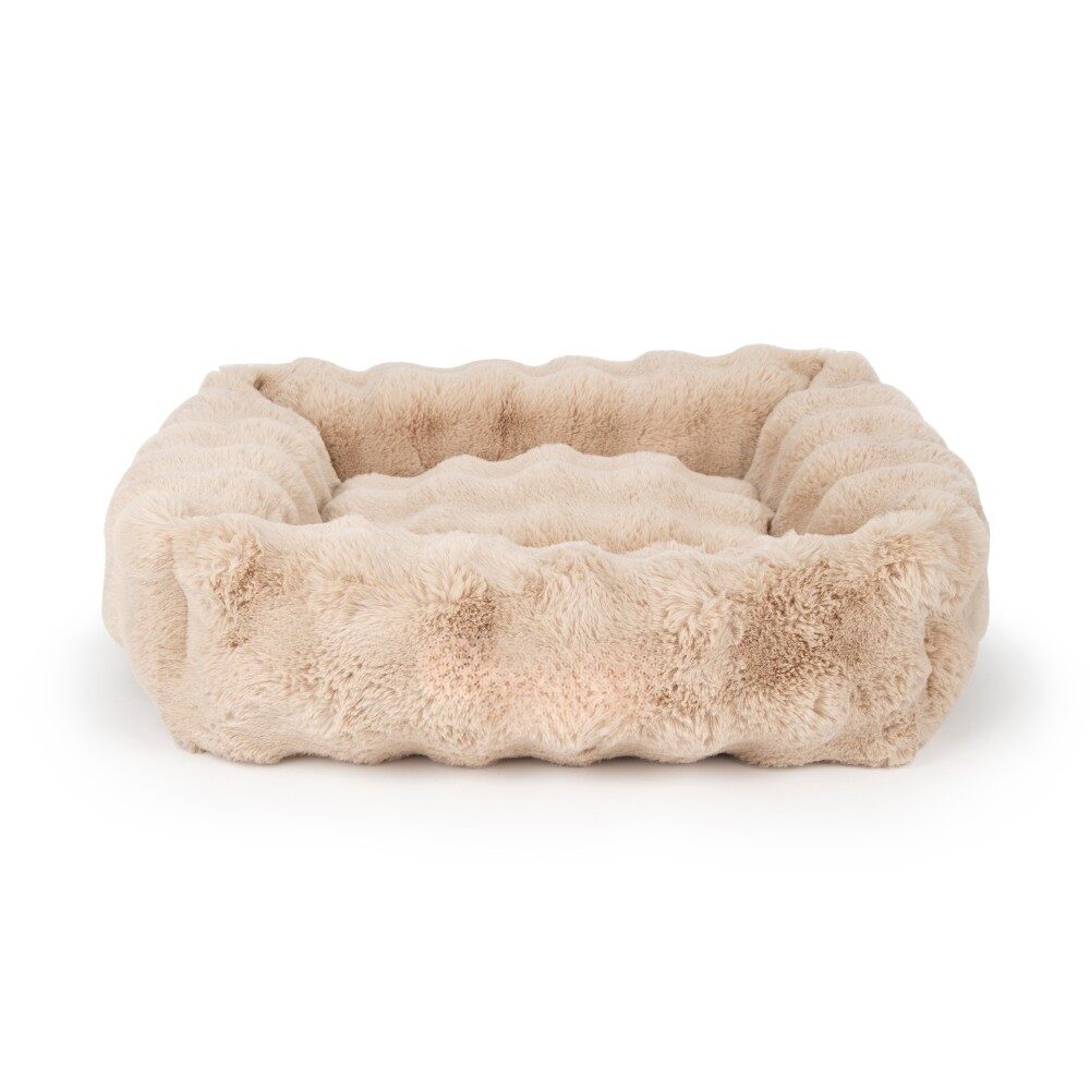 Fluffy Hondenmand Beige 1 fluffy hondenmand beige