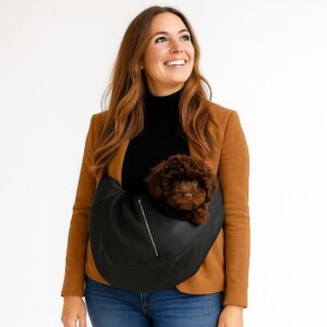 Hondentas Leer Zwart