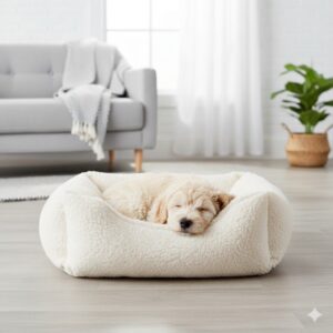 Fluffy Hondenmand Wit