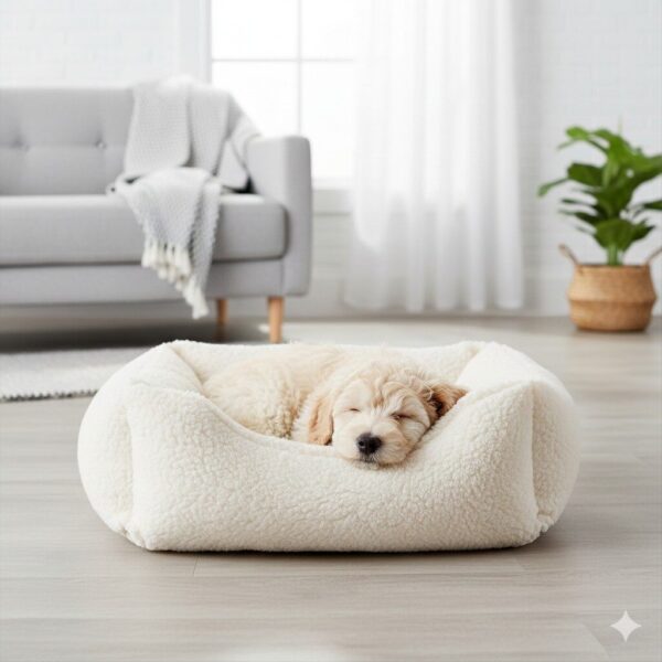 Fluffy Hondenmand Wit