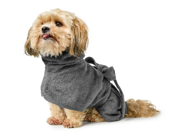 Hondenbadjas Katoen Grijs