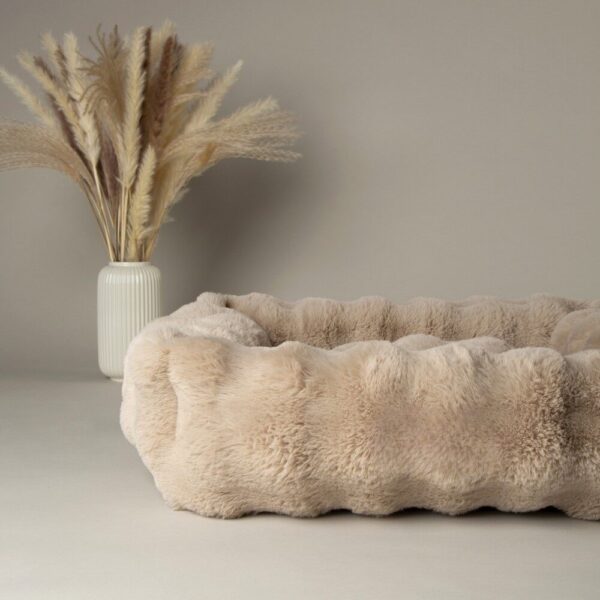 Fluffy Hondenmand Beige