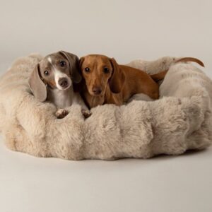 Fluffy Hondenmand Beige